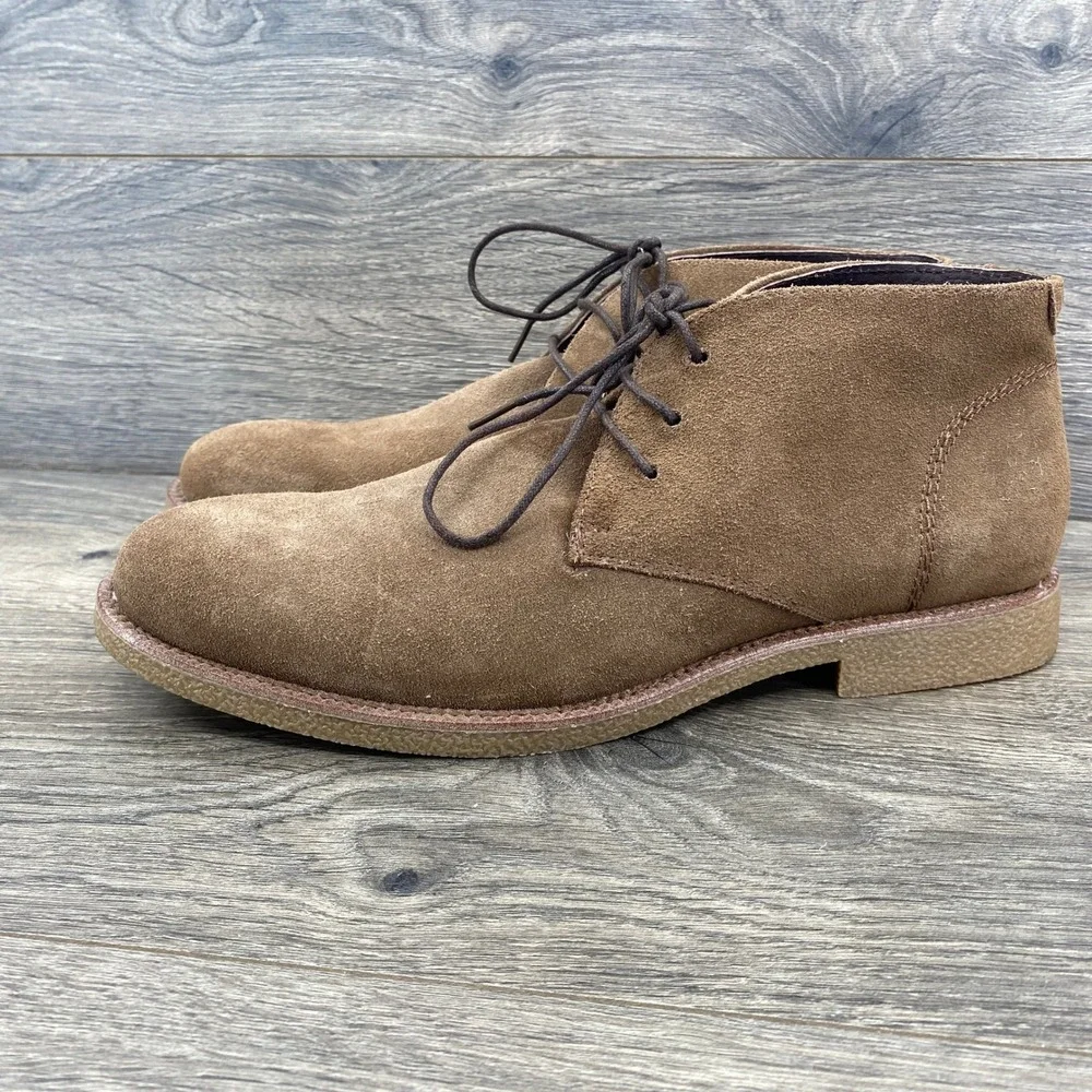 Floyd Desert Boots Mens 9.5 Brown Suede Lace Up Chukka Mid Top Shoes